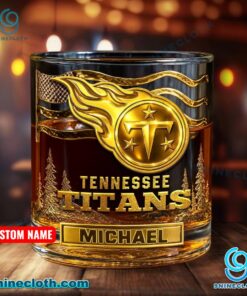 Tennessee Titans American Flag Personalized Whiskey Glass WcuK3VE