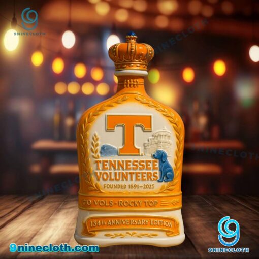 Tennessee Volunteers 134th Anniversary 1891-2025 Whiskey Bottle qDV6BOH