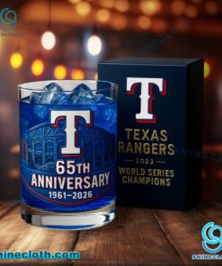Texas Rangers 65th Anniversary 1961-2026 Whiskey Glass JiNU2LQ