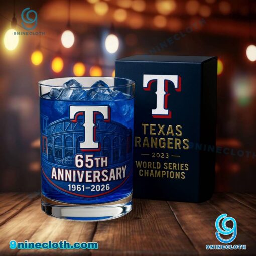 Texas Rangers 65th Anniversary 1961-2026 Whiskey Glass JiNU2LQ