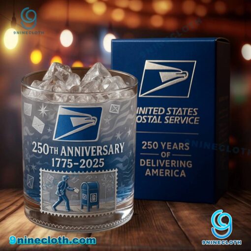 USPS 250th Anniversary 1775-2025 Whiskey Glass TCSzm4W