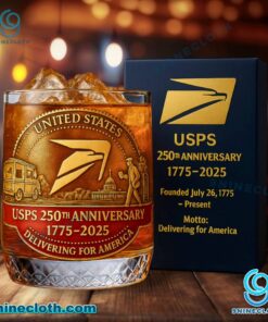 USPS 250th Anniversary Delivering For America Whiskey Glass iD13bgR