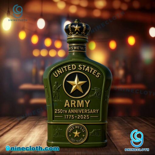 United States Army 250th Anniversary 1775-2025 Whiskey Bottle W8wn3hB