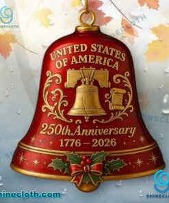United States Of America 250th Anniversary 1776-2026 Bell Ornament MvlB9cV