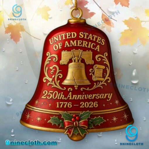 United States Of America 250th Anniversary 1776-2026 Bell Ornament MvlB9cV