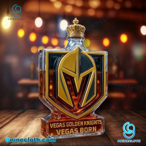 Vegas Golden Knights Vegas Born Whiskey Bottle MVUXD1y