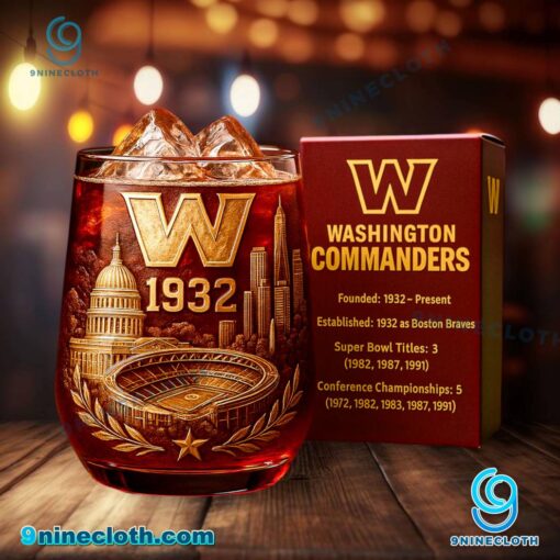 Washington Commanders 1932 Whiskey Glass ZgmurG5