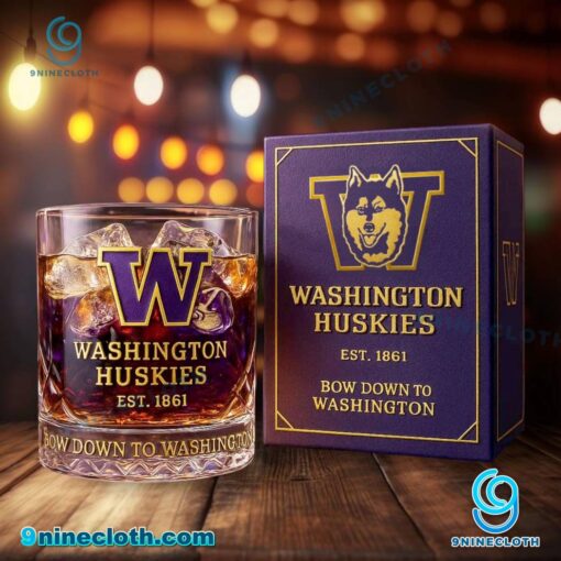 Washington Huskies Bow D?n To Washington Whiskey Glass 2DnOCbZ