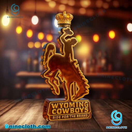 Wyoming Cowboys Ride For The Brand Whiskey Bottle UjVBSlN