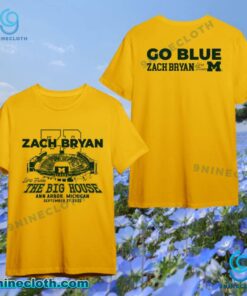 Zach Bryan X Michigan Wolverines Live From The Big House Go Blue T-shirt J8MrIdQ