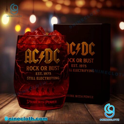 ACDC Rock Or Bust Still Electrifying Whiskey Glass RqLf8yi