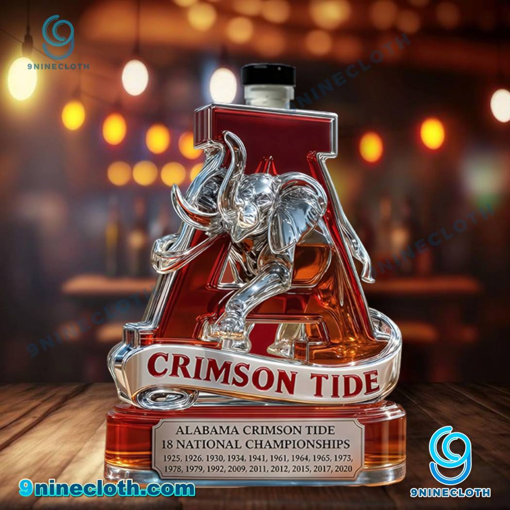 Alabama Crimson Tide 18 National Championships Whiskey Bottle-a sGCIu0P