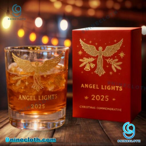 Angel Lights Christmas Whiskey Glass ew8a5Xr