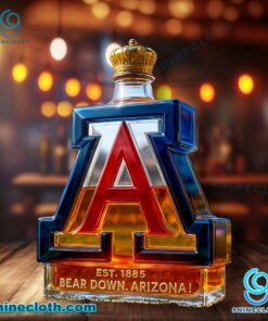 Arizona Wildcats Bear Down Whiskey Bottle qpJ3h0A