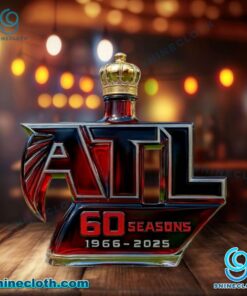 Atlanta Falcons 60 Seasons 1966-2025 Whiskey Bottle raunjCY