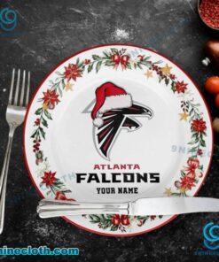 Atlanta Falcons Christmas Personalized Ceramic Plate 0xAmTqa