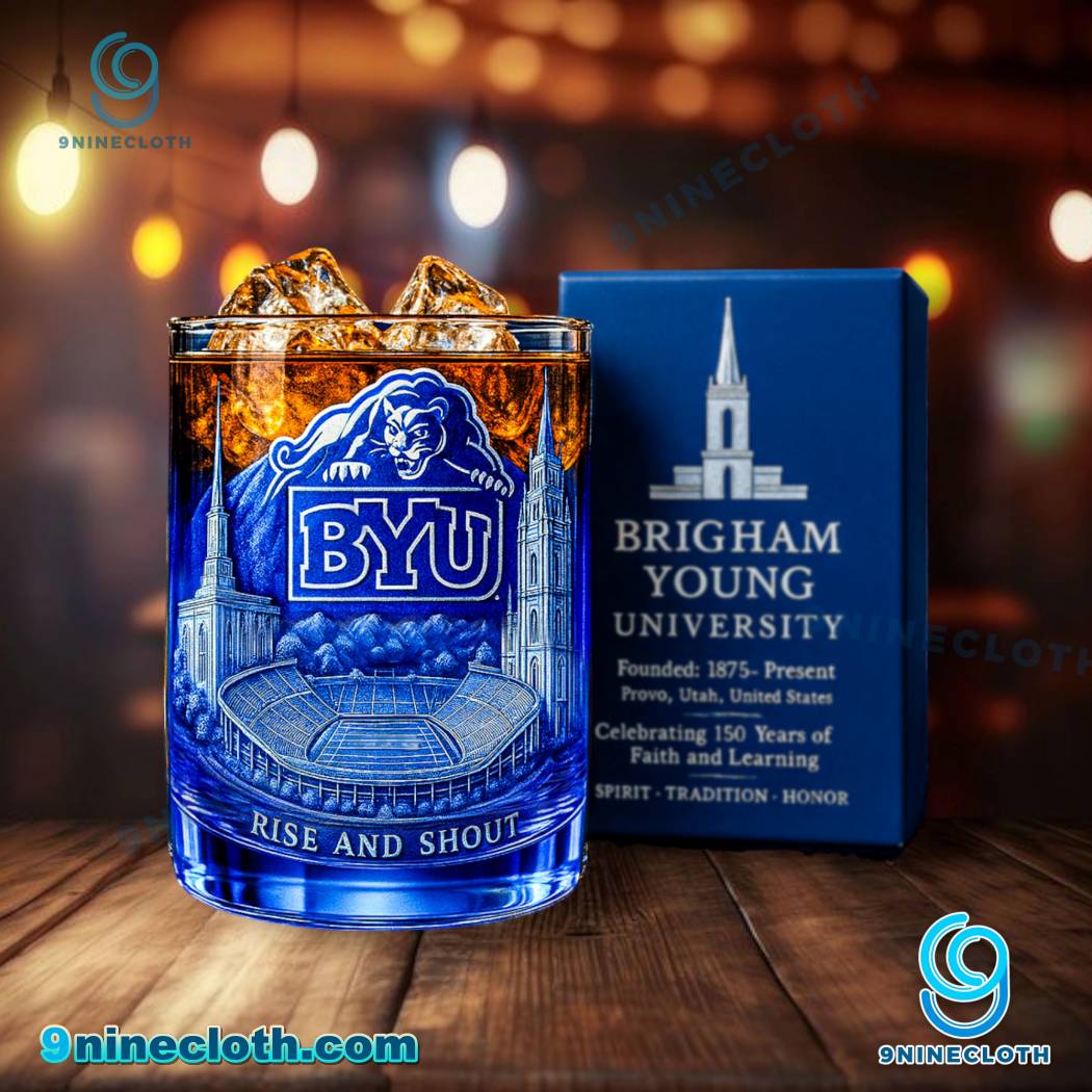 BYU Cougars Rise And Shout Whiskey Glass bQfJI8U