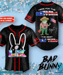 Bad Bunny Here For The Benito Bowl The Best Half Time Personalized Baseball Jersey Pe18YF5