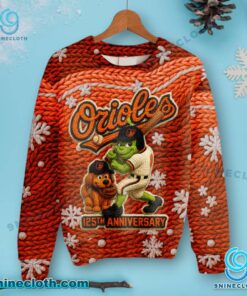 Baltimore Orioles 125th Anniversary Christmas Sweater MSUcNFD
