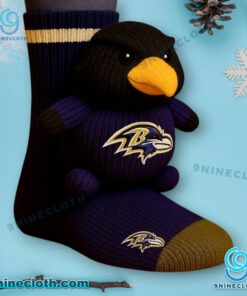 Baltimore Ravens Crochet Socks TUSVOMr