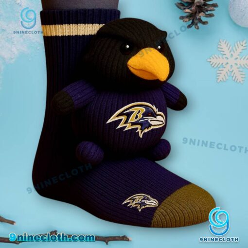 Baltimore Ravens Crochet Socks TUSVOMr