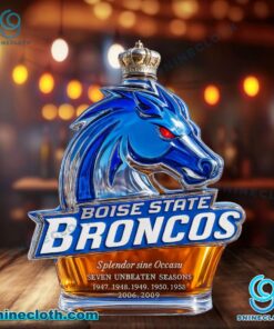 Boise State Broncos Seven Unbeaten Seasons Whiskey Bottle PQOqktC