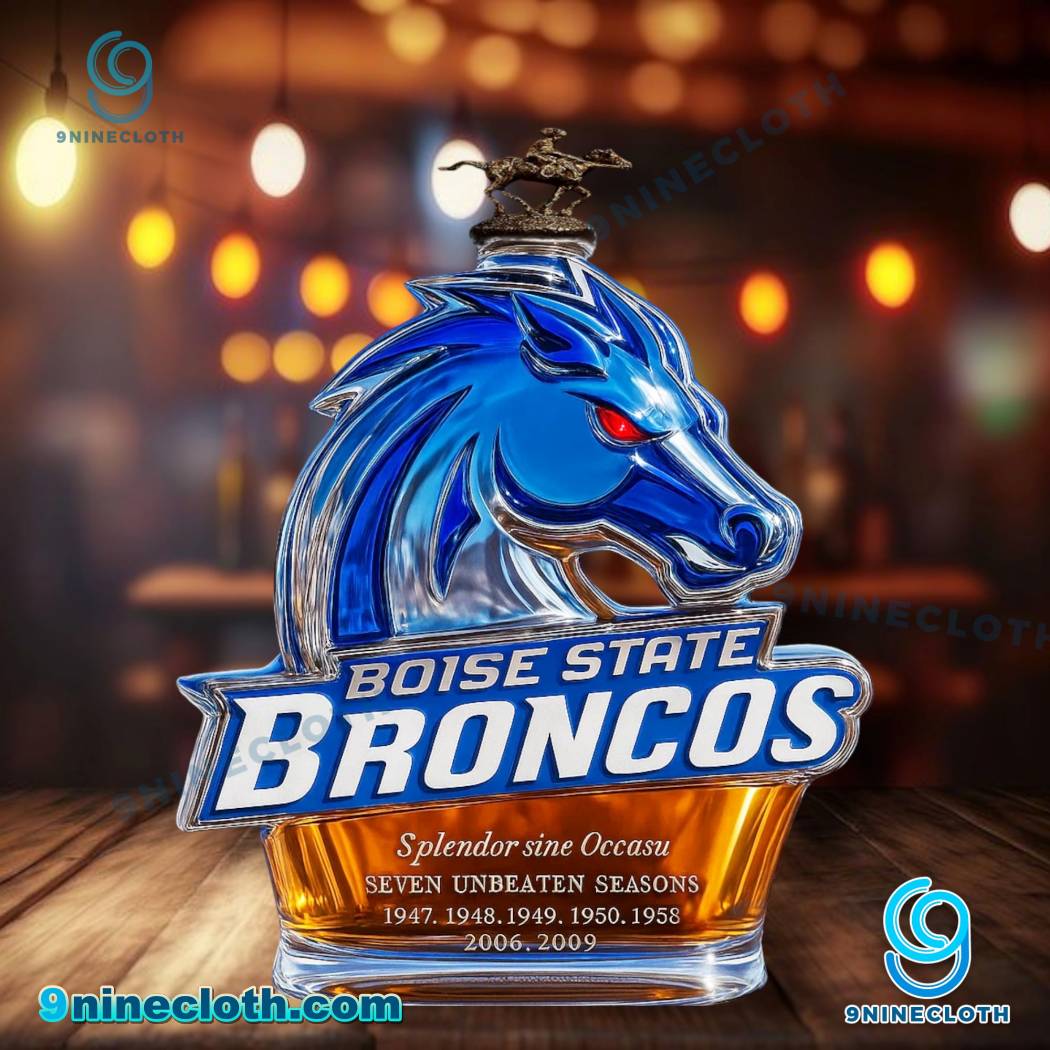 Boise State Broncos Seven Unbeaten Seasons Whiskey Bottle-c WCBZlKe