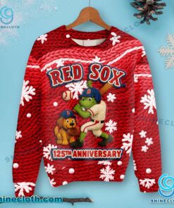 Boston Red Sox 125th Anniversary Christmas Sweater 4AC5oyh