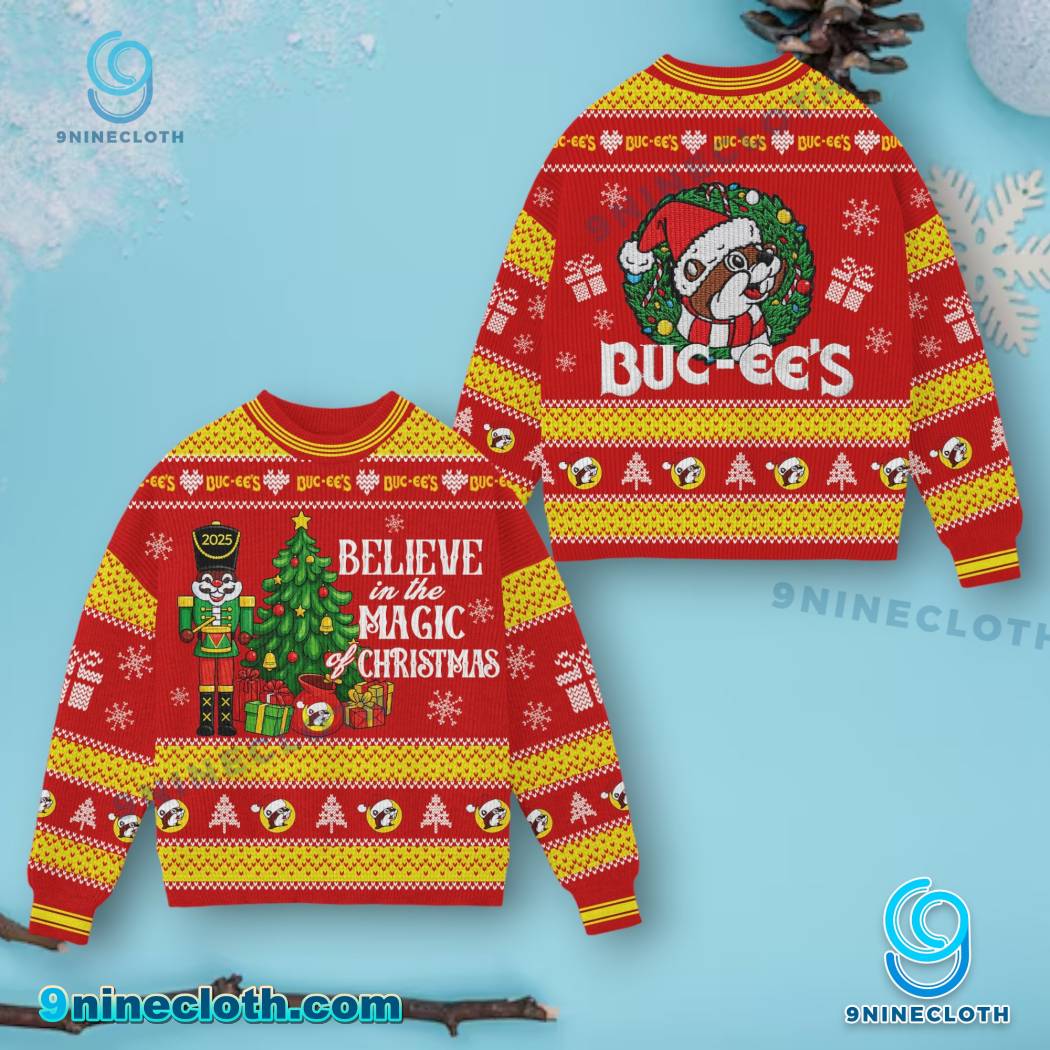 Buc-ee's Believe In The Magic Christmas Sweater Ta1JVs5