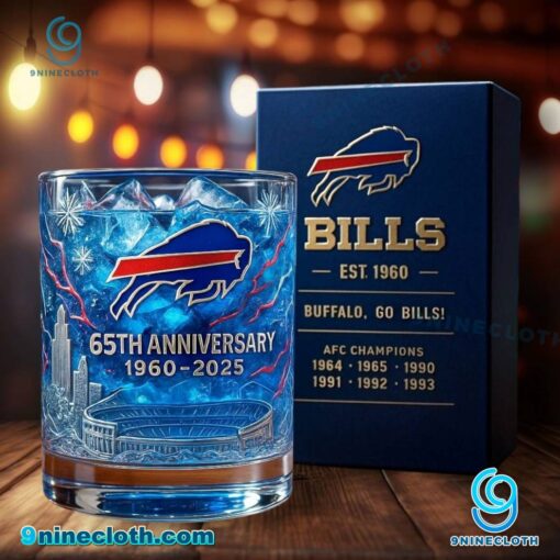 Buffalo Bills 65th Anniversary Whiskey Glass PLZfQnc