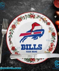 Buffalo Bills Christmas Personalized Ceramic Plate YnaIqGg