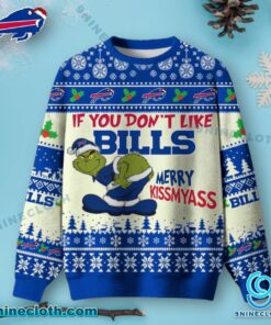 Buffalo Bills Grinch Merry Kissmyass Ugly Christmas Sweater nkYJ6F0