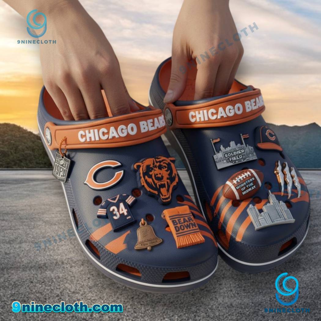 Chicago Bears Crocs With Charms-b fZmxXO3