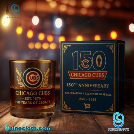 Chicago Cubs 150 Years Of Legacy Whiskey Glass IuLWA9l