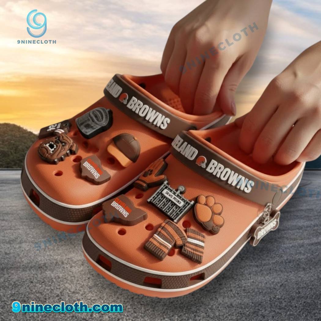 Cleveland Browns Crocs With Charms-a fEqToSg