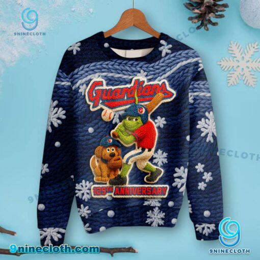 Cleveland Guardians 125th Anniversary Christmas Sweater SkbPcA5