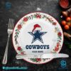 Dallas Cowboys Christmas Personalized Ceramic Plate uRQfbsz