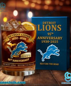 Detroit Lions 1930-2025 95th Anniversary Whiskey Glass oMg3NhK