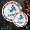 Detroit Lions Christmas Personalized Ceramic Plate-b D0B5ziS