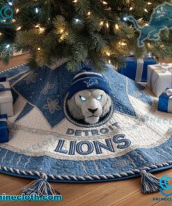 Detroit Lions Christmas Tree Skirt SFMRKYp