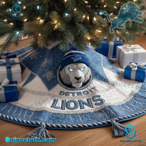 Detroit Lions Christmas Tree Skirt SFMRKYp