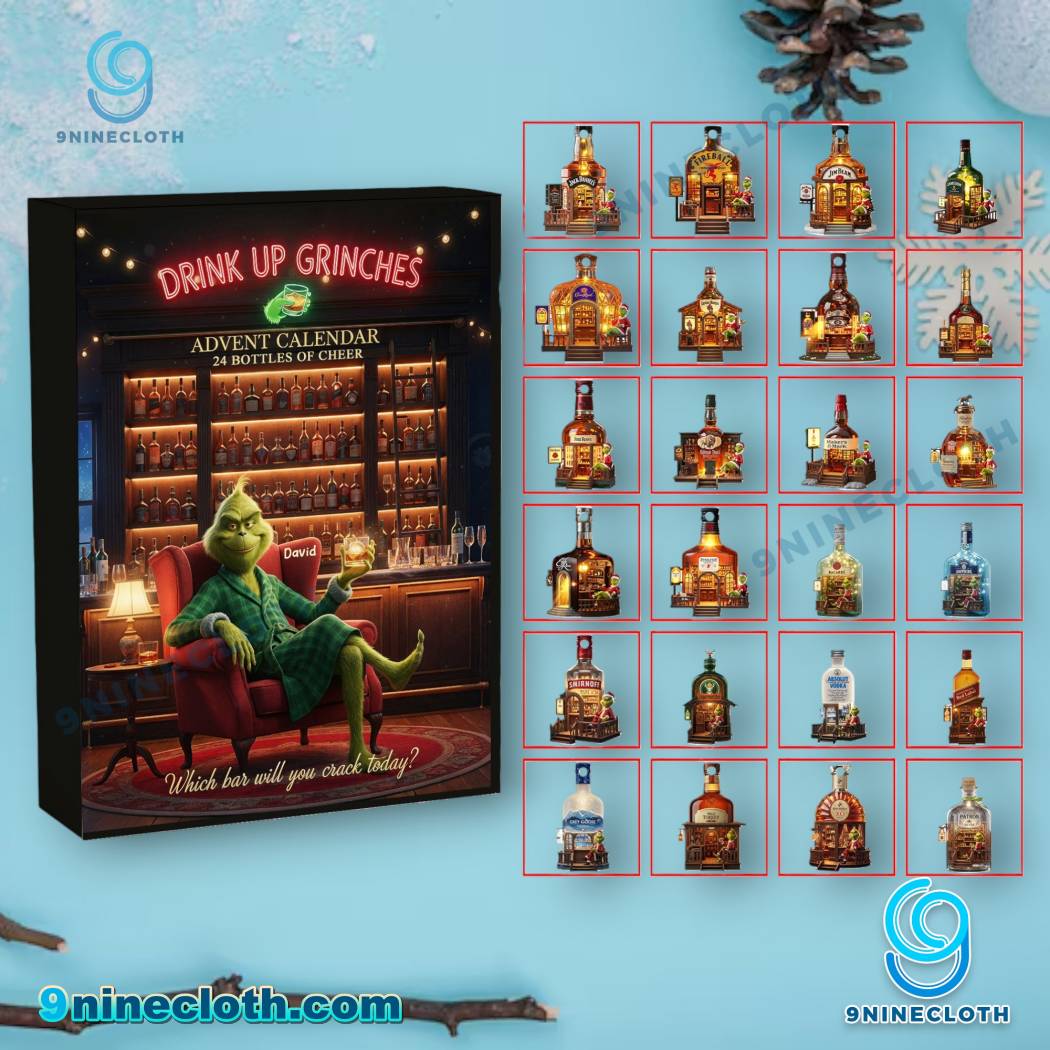 Drink Up Grinches 24 Bottles Of Cheer Personalized Advent Calendar 2025-a 3gZwY7q