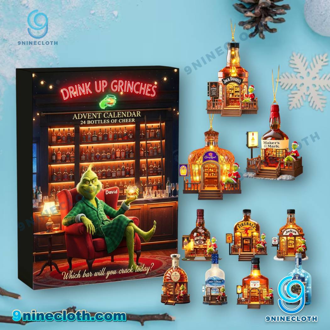 Drink Up Grinches 24 Bottles Of Cheer Personalized Advent Calendar 2025-b l2LitZx
