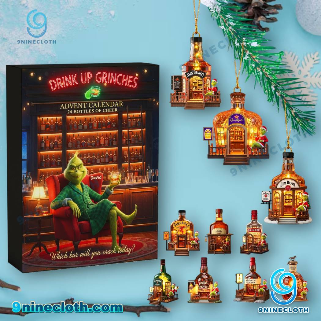 Drink Up Grinches 24 Bottles Of Cheer Personalized Advent Calendar 2025 jd5PAVa