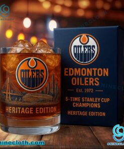 Edmonton Oilers Heritage Edition Whiskey Glass G1u0rq3