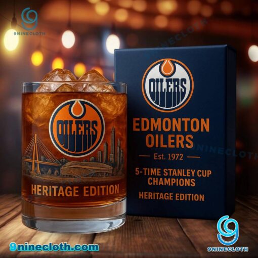 Edmonton Oilers Heritage Edition Whiskey Glass G1u0rq3