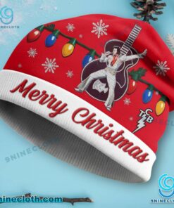 Elvis Presley Merry Christmas Beanie Hat OX1mwlp