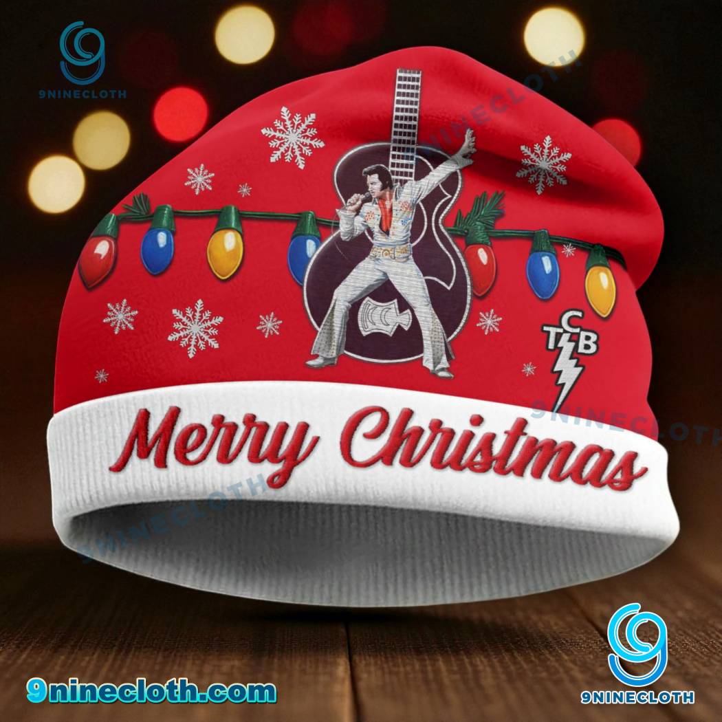 Elvis Presley Merry Christmas Beanie Hat-a 6V4jxc3