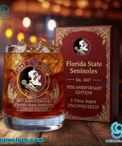 Florida State Seminoles 78th Anniversary Whiskey Glass 9w4WDyP