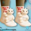Godzilla Happy New Year 2026 Crochet Socks-c 8ks69lf